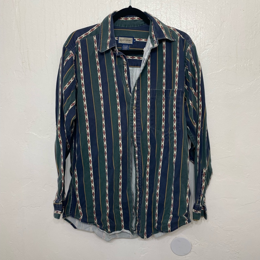 Striped Button-Up Shirt